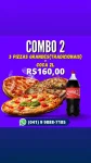 3 PIZZAS GRANDE 2 SABORES (8 PEDAOS) + COCA COLA 2LTS